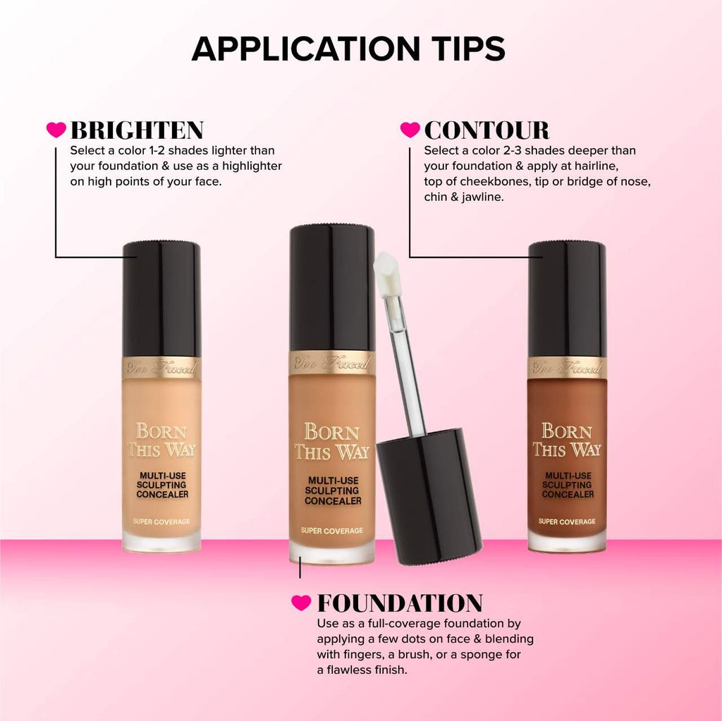 Too Faced Born This Way Super Coverage Multi-Use Concealer - shared product details