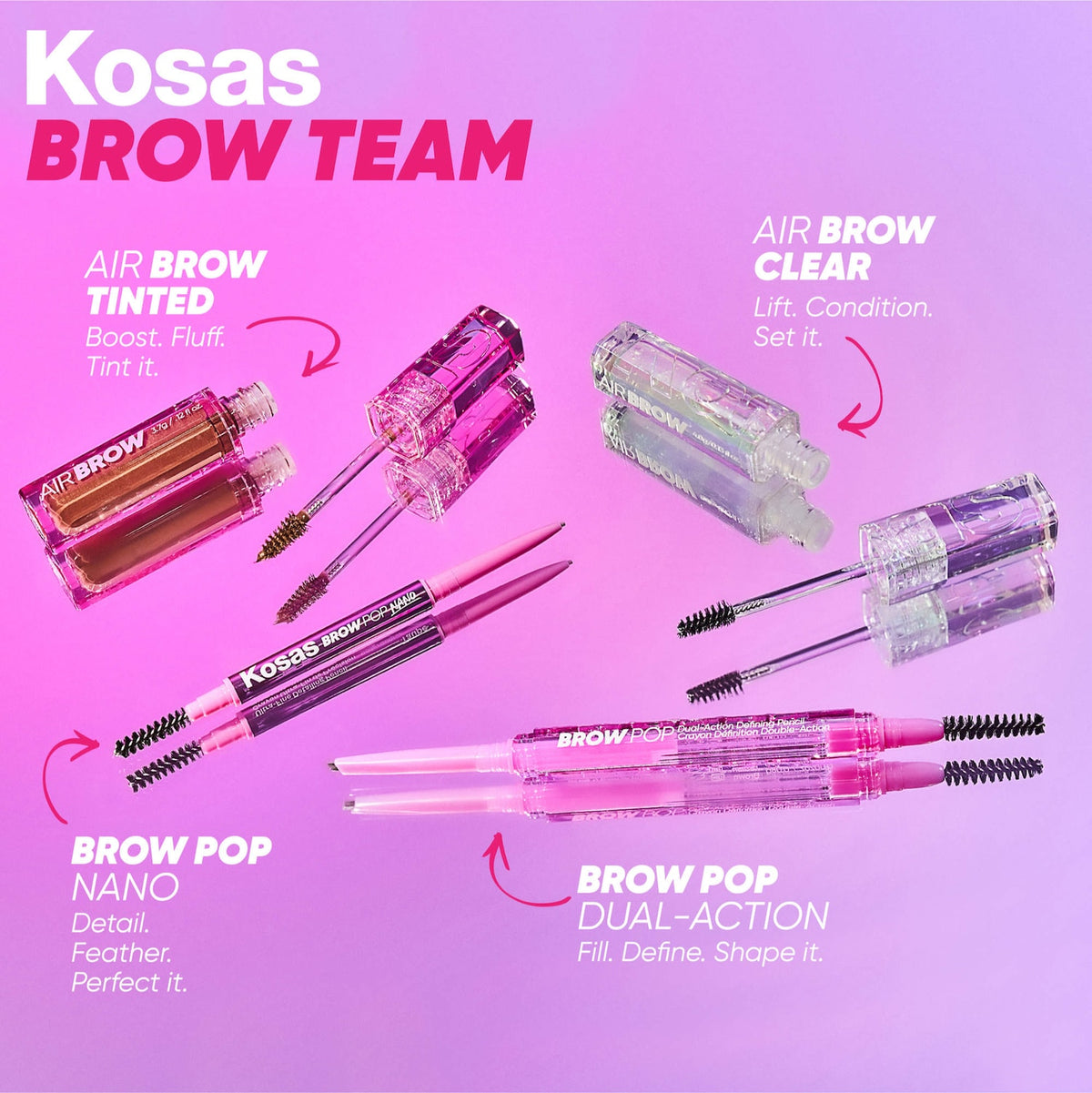 Kosas Air Brow Clear - Clear — official image 7