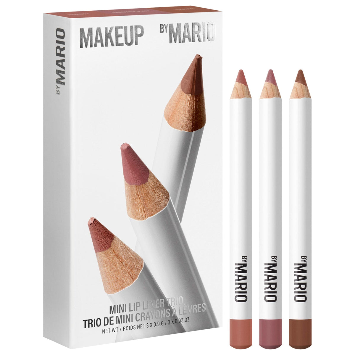 MAKEUP BY MARIO Mini Ultra Suede Sculpting Lip Pencil Trio Gift Set - Default Title — official image 0