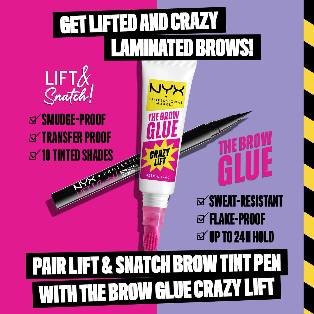 NYX The Brow Glue Crazy Lift Brow Lamination Gel - Clear - image 7