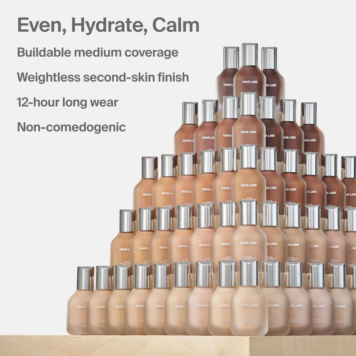 HAUS LABS Triclone Skin Tech Medium Coverage Foundation 160 Light Neutral - Sephora image 2