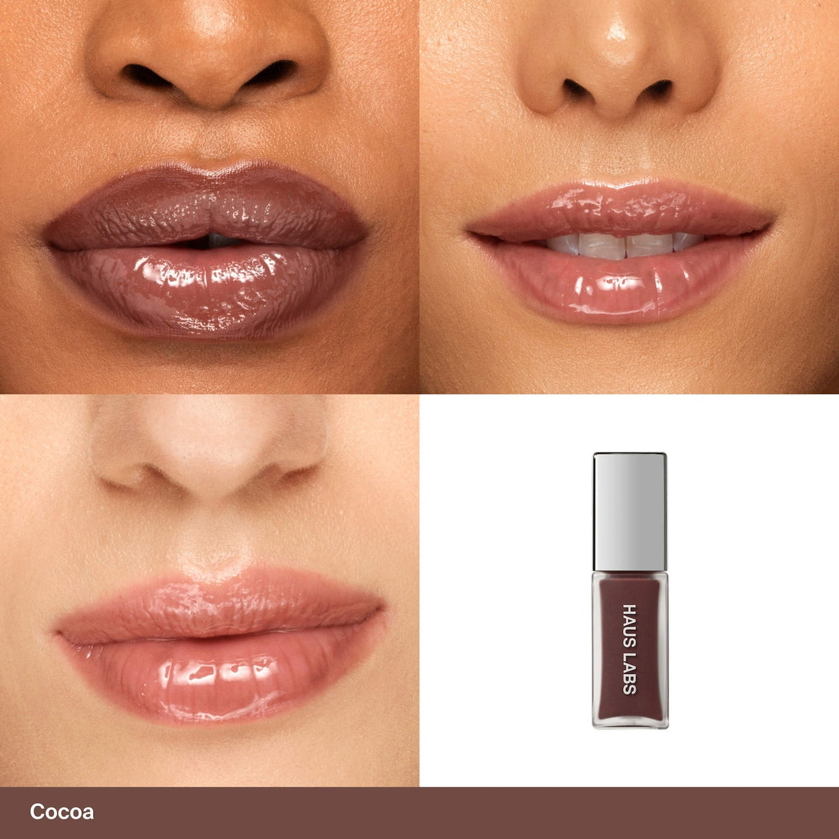 HAUS LABS PhD Hybrid Lip Glaze Cocoa - Sephora image 1