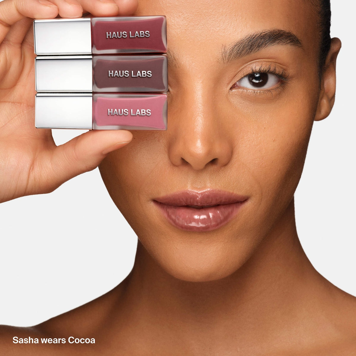 HAUS LABS PhD Hybrid Lip Glaze Cocoa - Sephora image 9