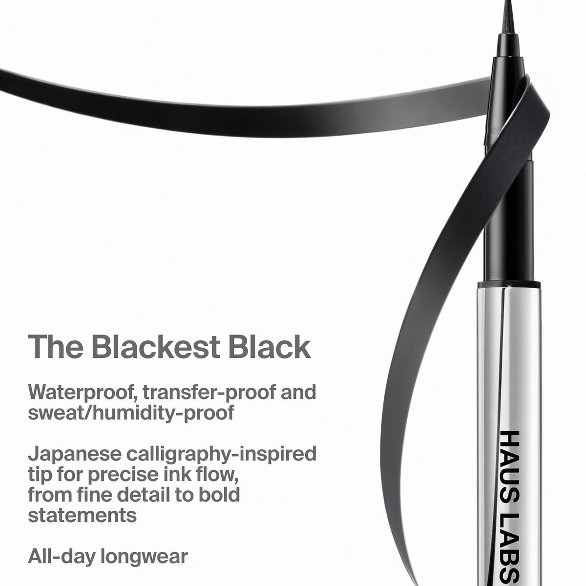 Haus Labs Clear Cut Liquid Eyeliner Black Onyx - Sephora image 2