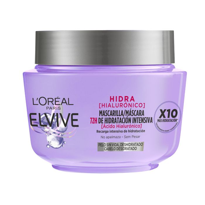 L'Oréal París Elvive Hidra Hialurónico Mascarilla 72h Hidratación Intensiva Mascarillas para el pelo