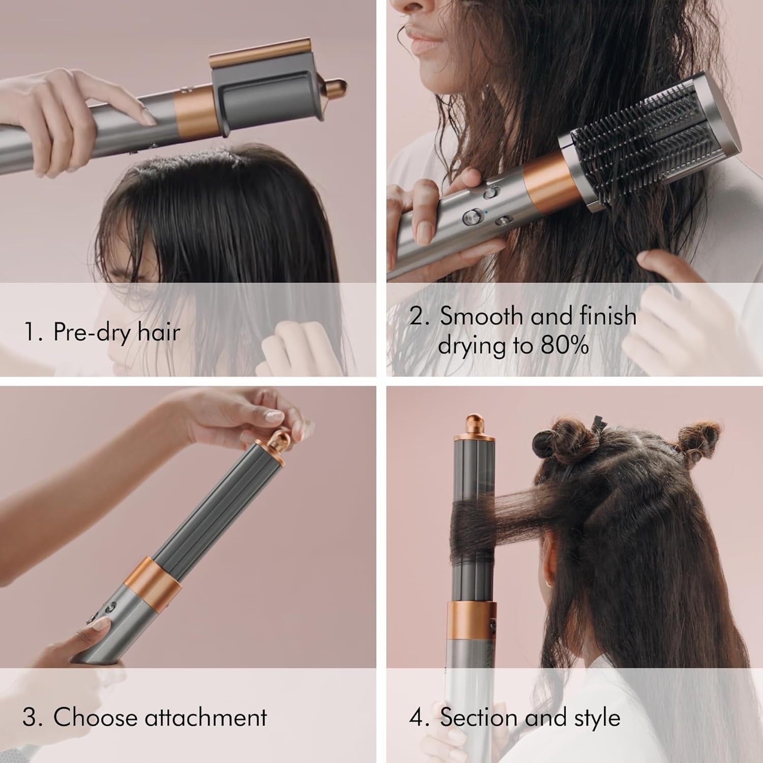Dyson Airwrap i.d.™ multi-styler and dryer - Straight+Wavy (Jasper plum)
