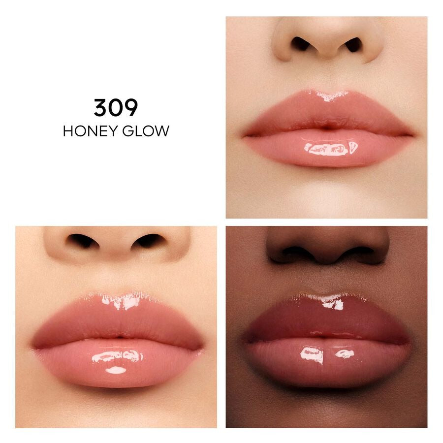 Aceite para labios con color enriquecido con miel 92 % de origen natural.