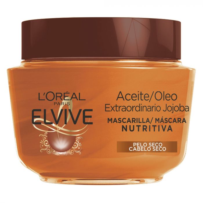 L'Oréal París ELVIVE Aceite Extraordinario Jojoba Mascarilla Nutritiva para Pelo Seco Mascarillas para el pelo