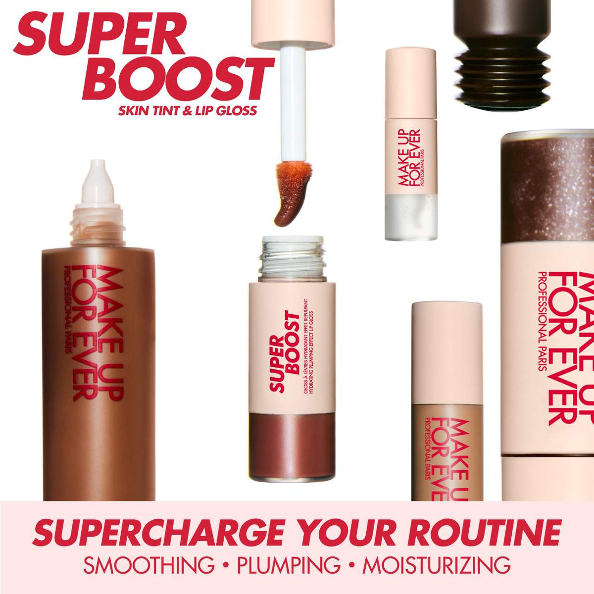 MAKE UP FOR EVER Super Boost Moisturizing & Plumping Lip Gloss — 01 Crystal