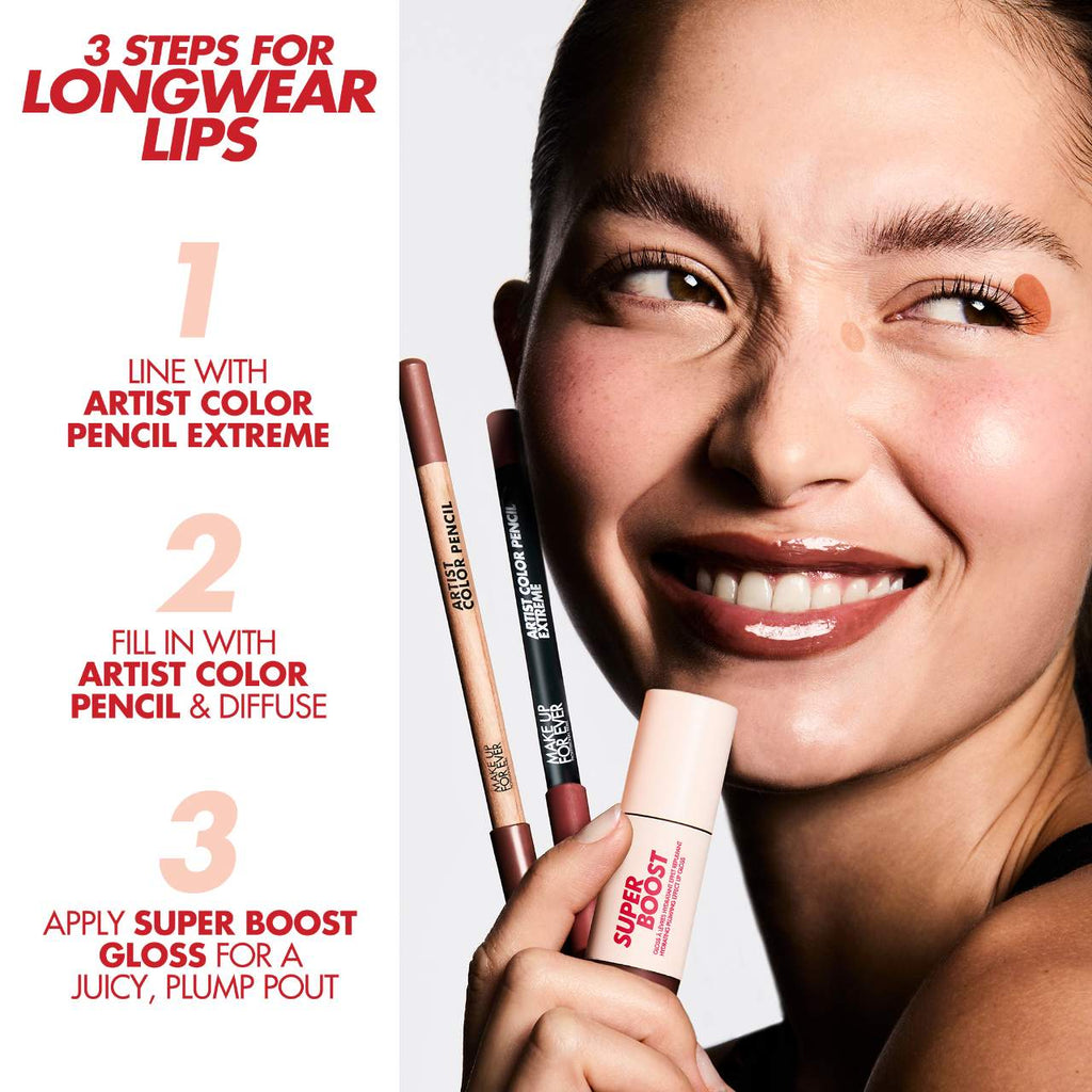 MAKE UP FOR EVER Super Boost Moisturizing & Plumping Lip Gloss — 01 Crystal