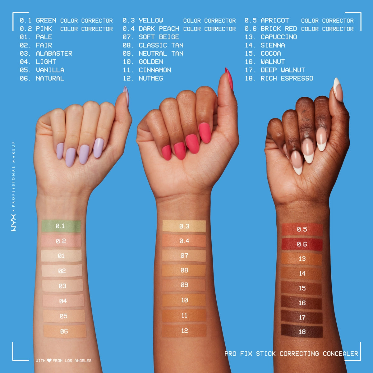 NYX Professional Makeup PRO FIX STICK CORRECTING CONCEALER Swatch Ashley Christina Makhala 02.webp