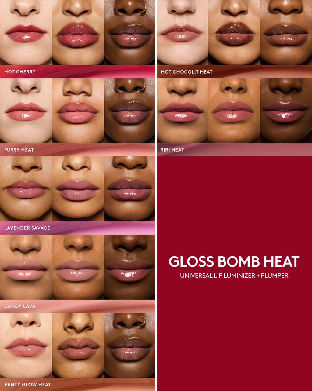 Fenty Beauty Gloss Bomb Heat Universal Lip Luminizer + Plumper - Fu$$y Heat - official image 10