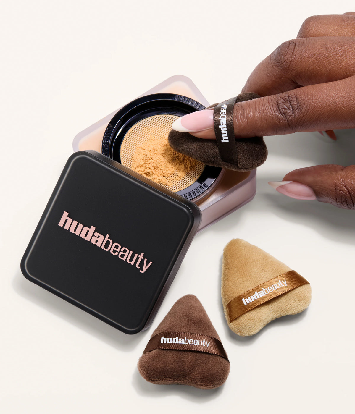 HUDA BEAUTY Mini Puffs Powder Puff Trio - Default Title - official image 1