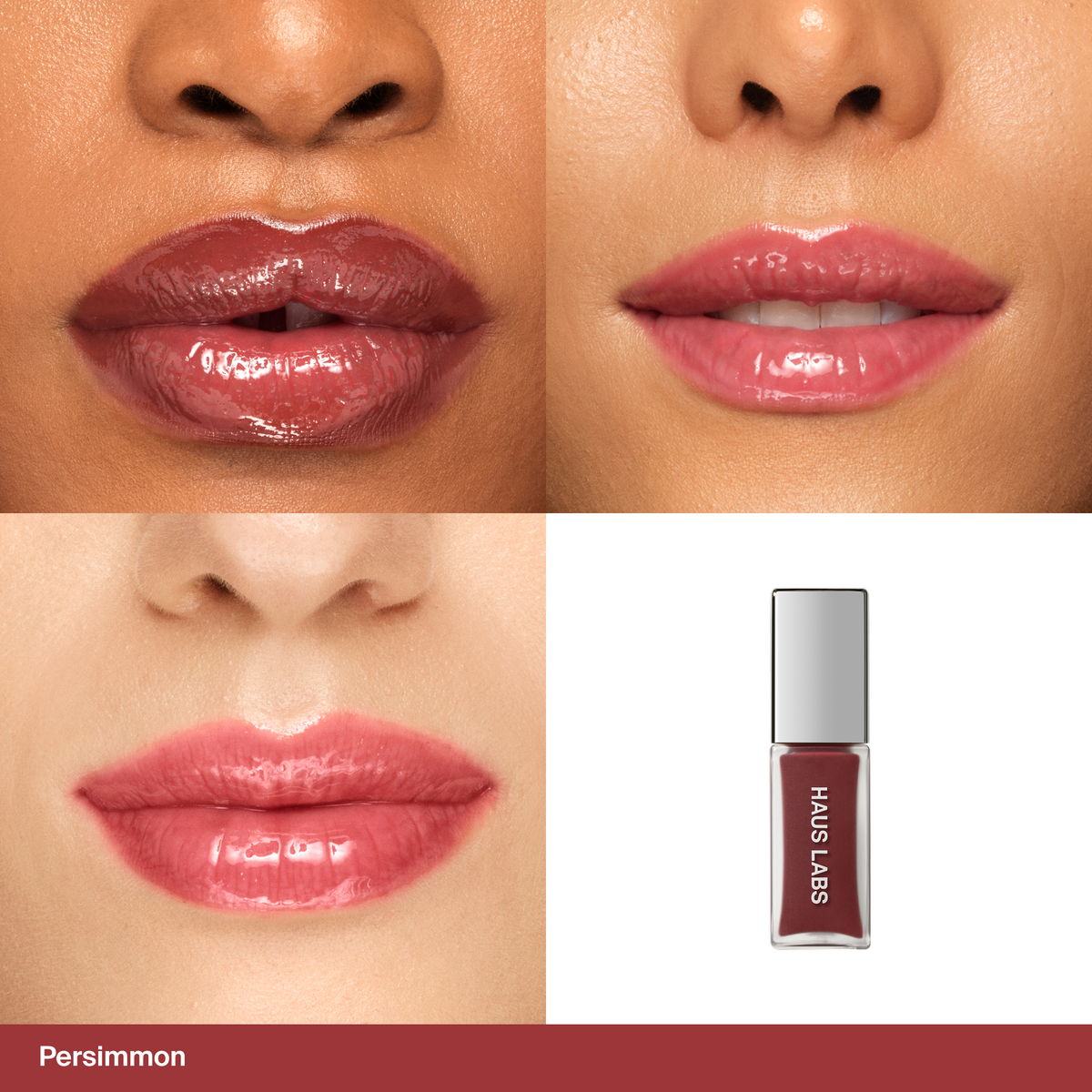 Haus Labs Lip Glaze Duo - Persimmon shade reference (mini in this set)