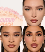 Huda Beauty Easy Bake Duo Loose Powder - Cherry Peach - labelled Cherry Peach shade and models