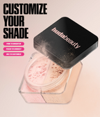 Huda Beauty Easy Bake Duo Loose Powder - Cherry Peach - shade selector instructions