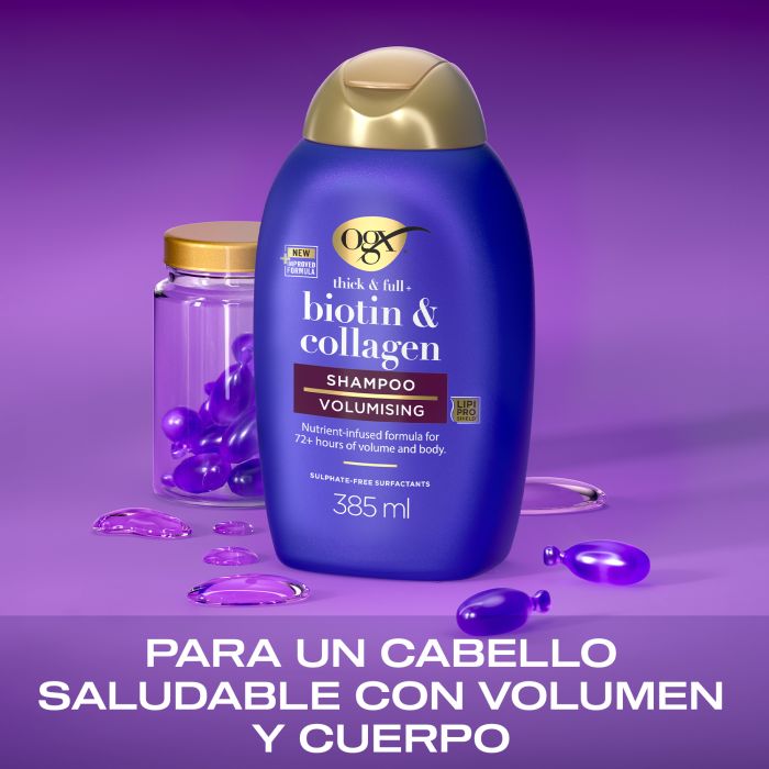 OGX Champú Biotina y Colágeno Voluminizador y Texturizador Champús