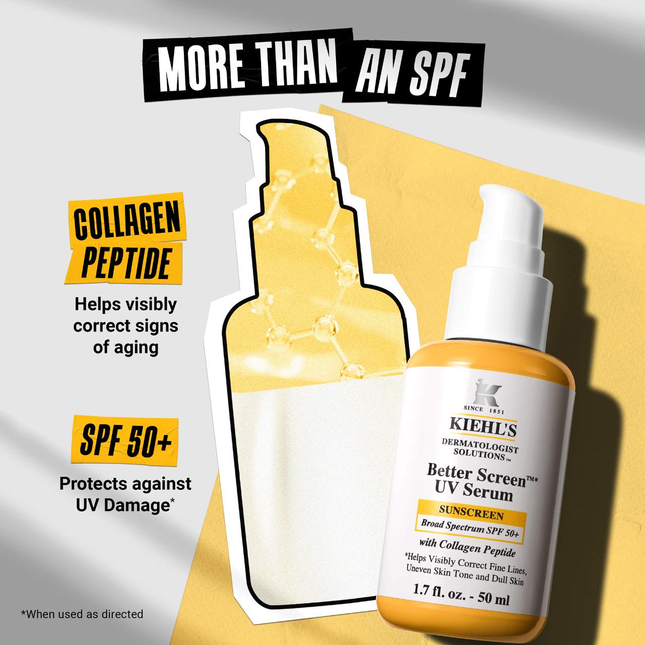 Protector solar facial Better Screen™ UV Serum FPS 50+ con péptido de colágeno
