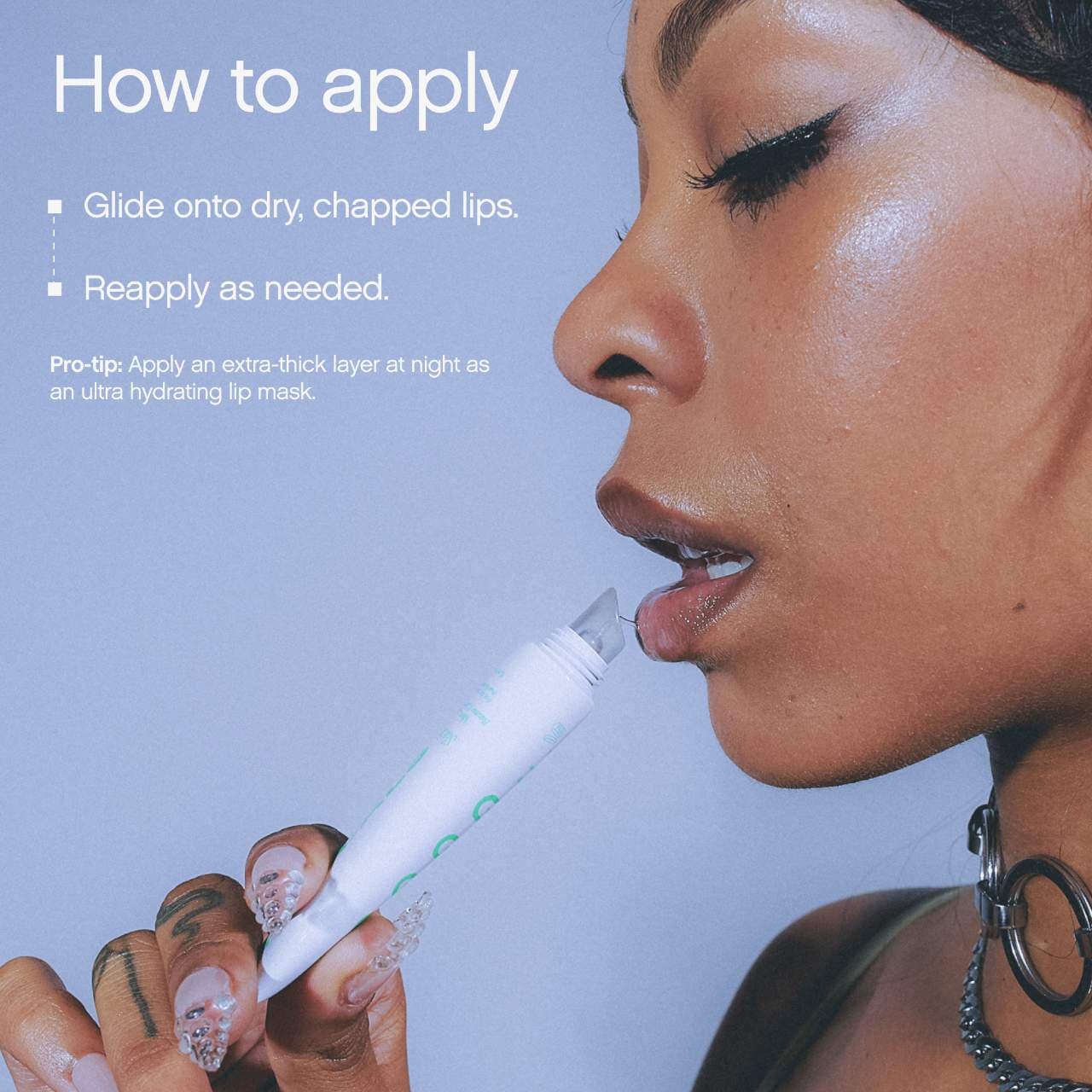 Bálsamo labial brillante Slick Salve para calmar e hidratar