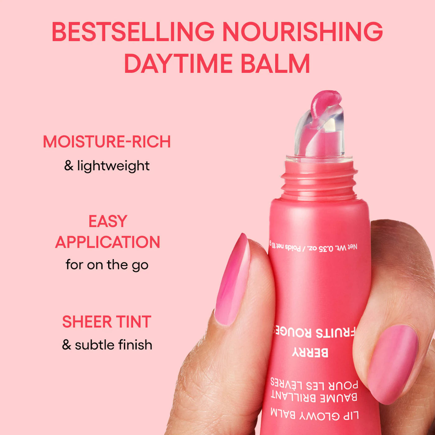 Bálsamo hidratante ligero Lip Glowy con manteca de karité