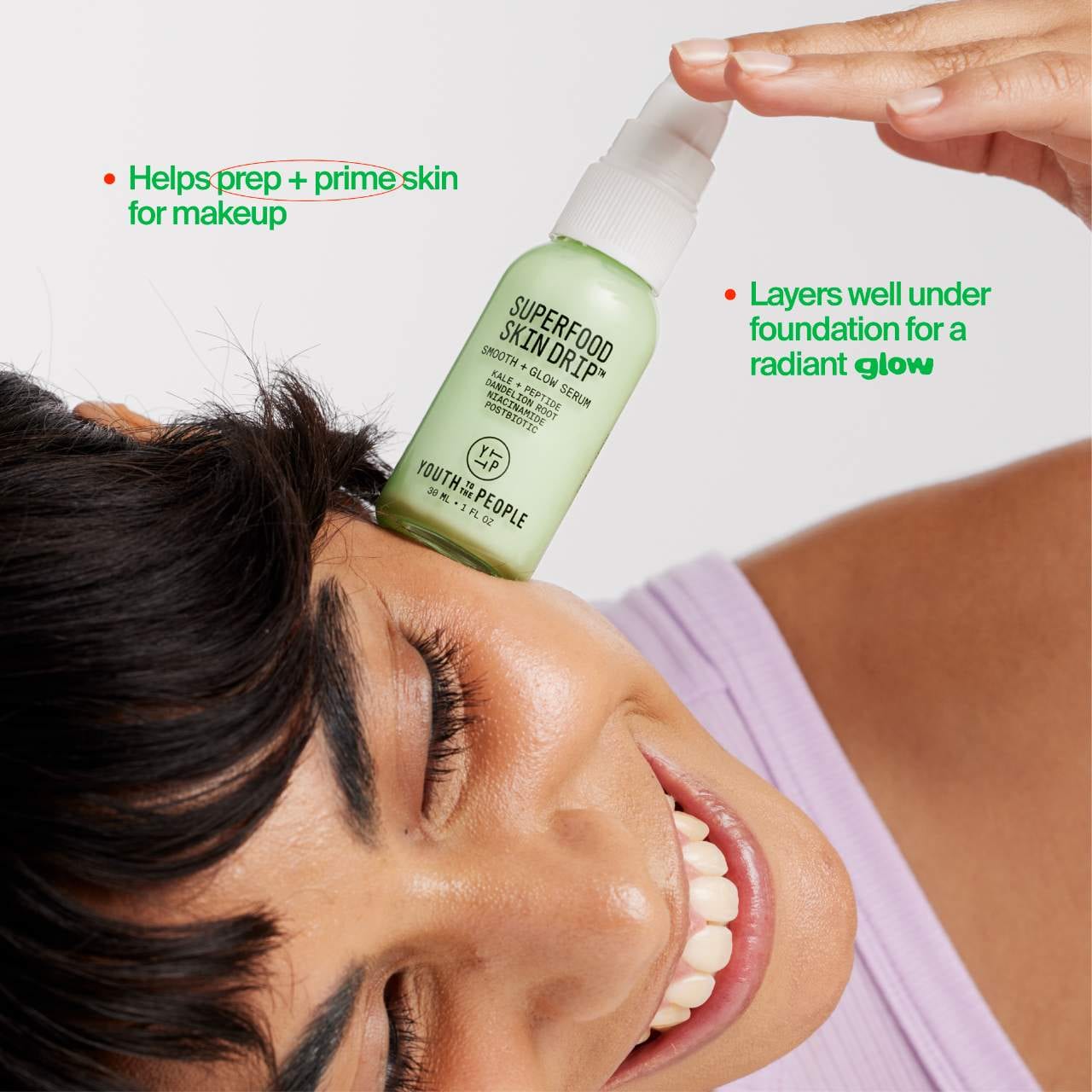 Superfood Skin Drip Smooth + Glow Barrier Serum with Peptides + Niacinamide