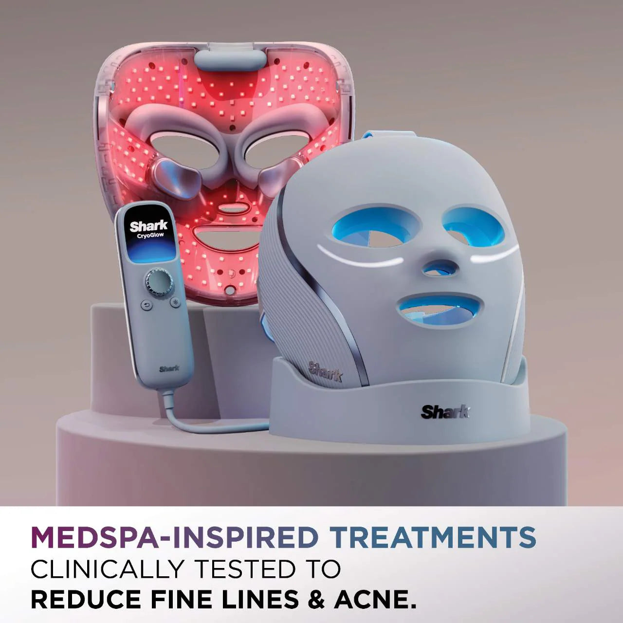 Máscara facial refrescante y LED CryoGlow™