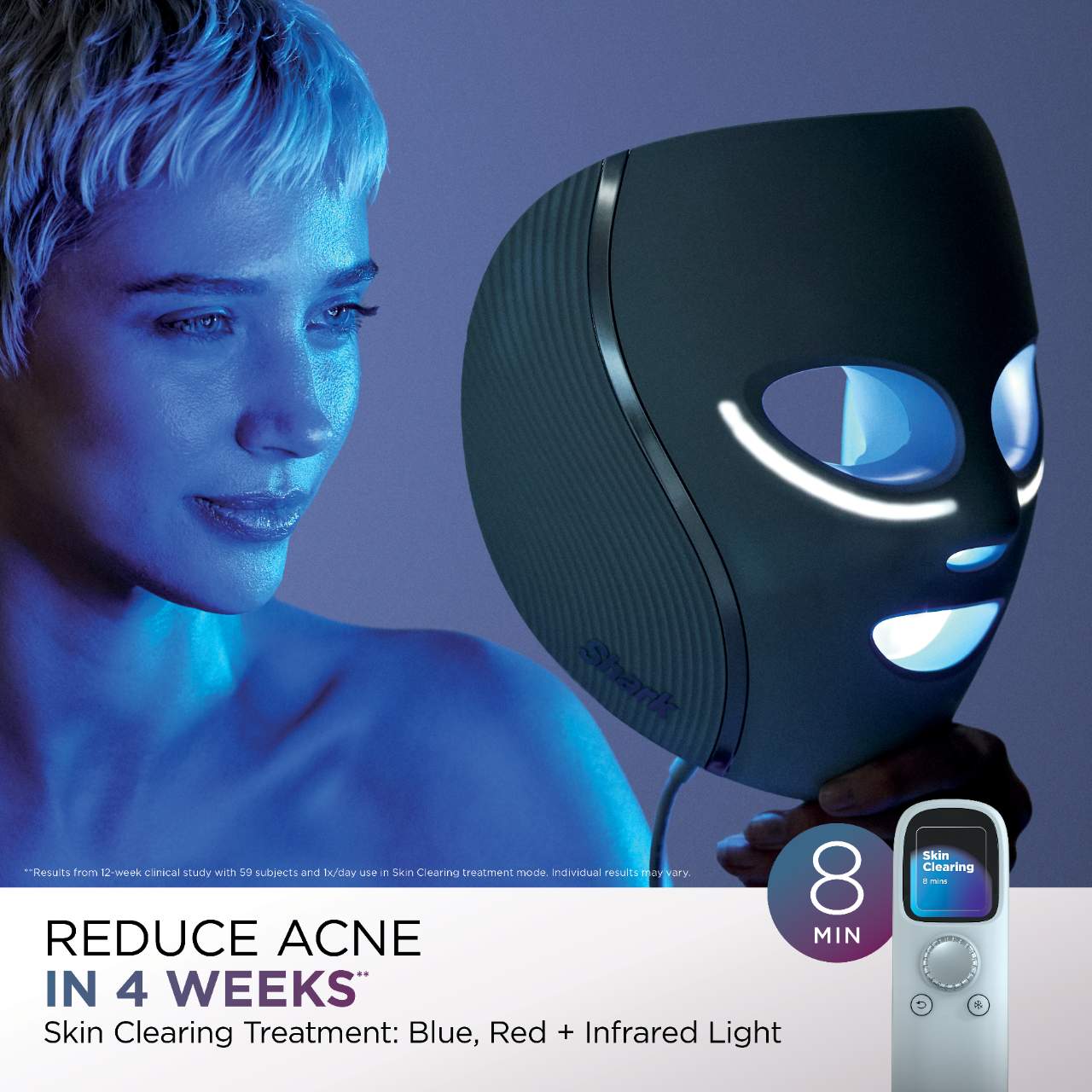 Máscara facial refrescante y LED CryoGlow™