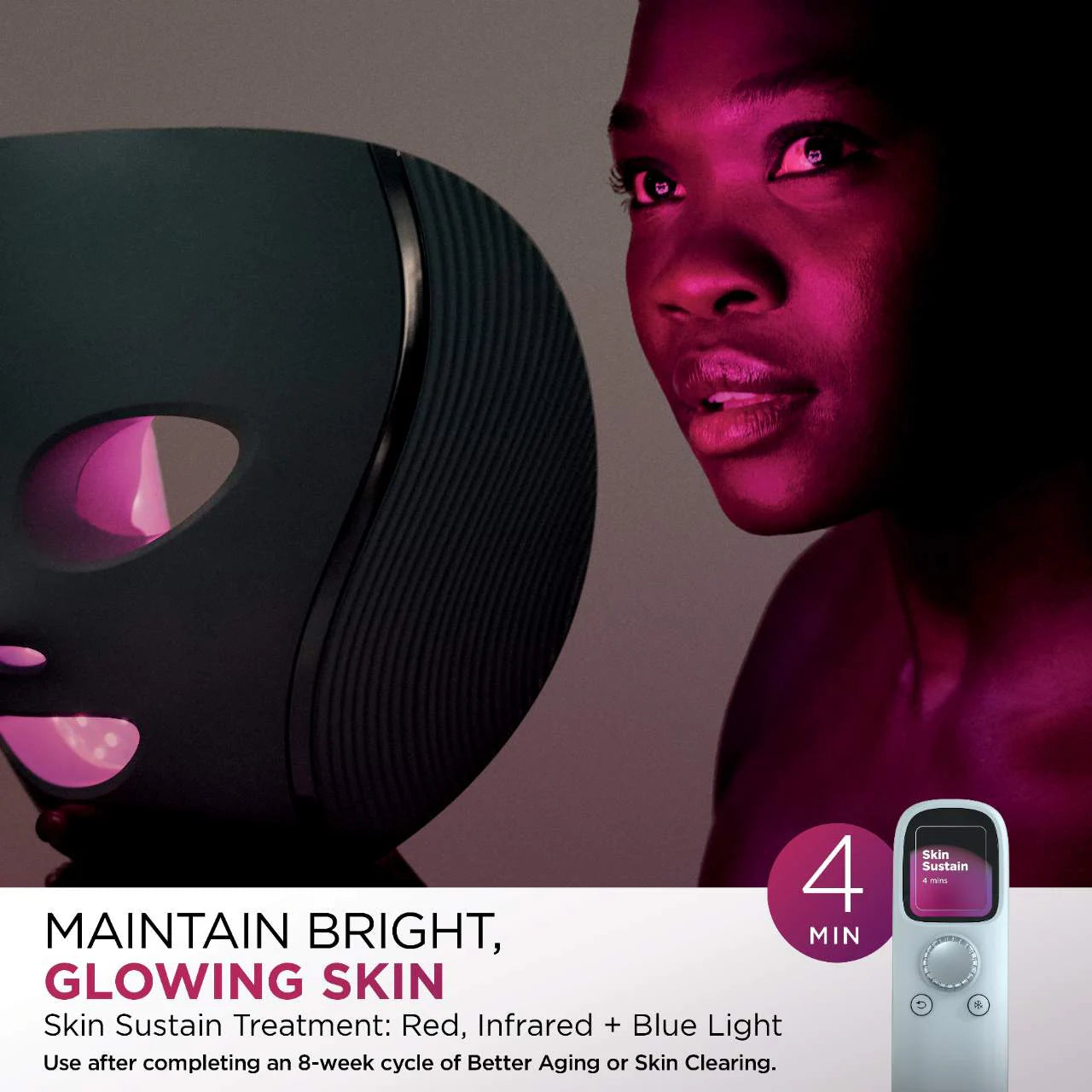 Máscara facial refrescante y LED CryoGlow™
