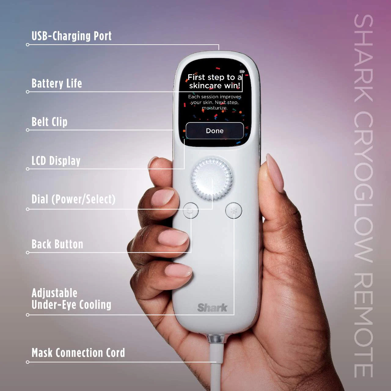 Máscara facial refrescante y LED CryoGlow™