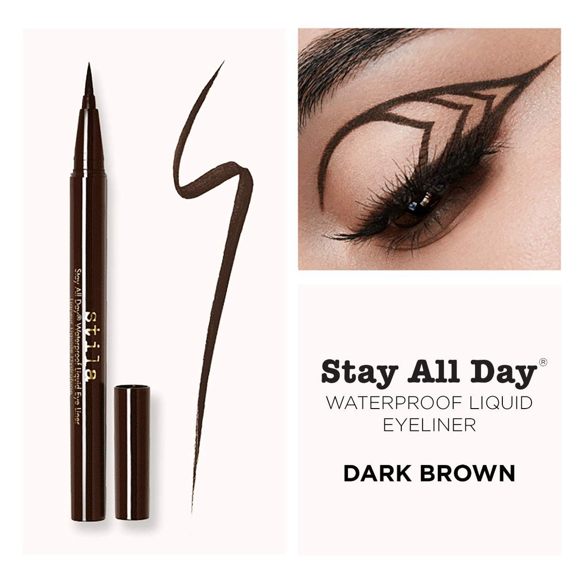 Stila Stay All Day Waterproof Liquid Eye Liner — Dark Brown